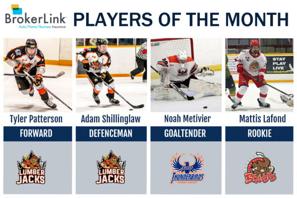 NOJHL names its February BrokerLink Insurance Players of the Month